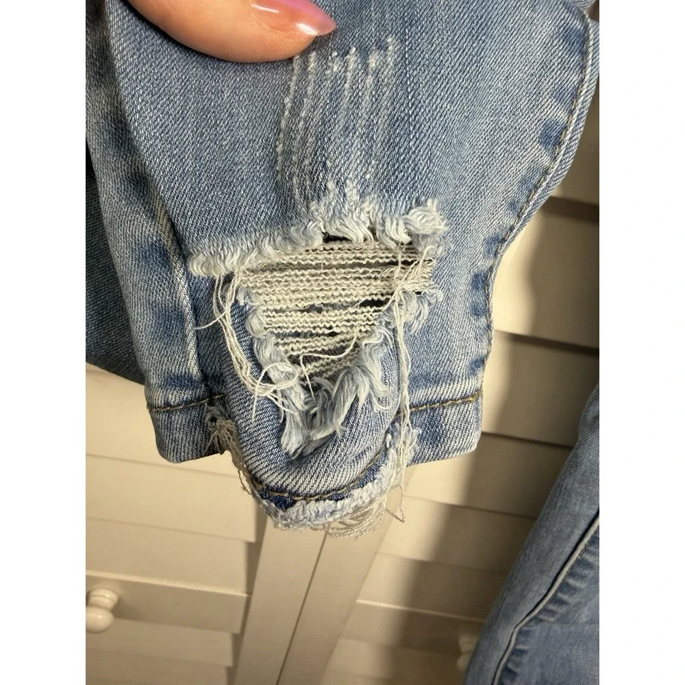 Gogo Jeans Mid Rise Ankle Distressed Stretch Jeans Women's Size 9